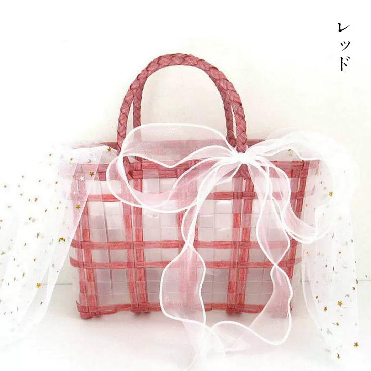 【期間限定】バッグ かごバック カバン リボン バスケット パーチャスバッグ ストローバッグ 【azkss24-213】【予約販売:15-20日入荷予定順次発送】80込 【期間限定】バッグ かごバック カバン リボン バスケット パーチャスバッグ ストローバッグ 【azkss24-213】【予約販売:15-20日入荷予定順次発送】80込