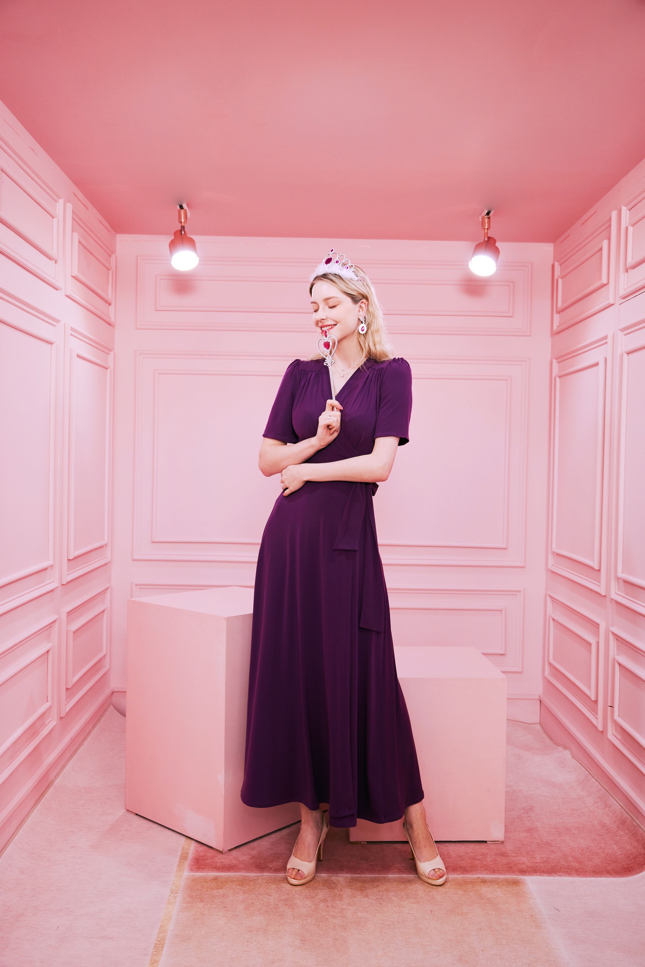 純粋紫マキシラップワンピース