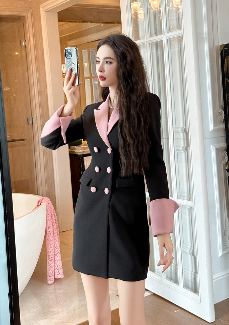 ワンピース スーツワンピース 高品貭 切り替え スリミング 韓国 ワンピース ドレス パーティードレス ロングワンピース 卒業式 ママ スーツ 入学式 ママ スーツ タイトワンピース