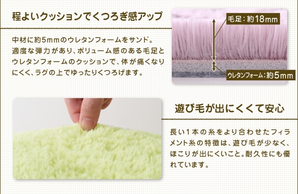 ラビットファータッチ マイクロファイバーラグ 直径185cm 円形 ラビットみたいな肌ざわり ラビットファータッチ マイクロファイバーラグ 直径185cm 円形 ラビットみたいな肌ざわり