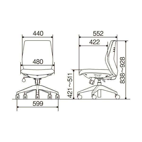 中央可鍛工業レクチェ ローバック 肘なし 布 ローズ NC-R110(RS) 1脚 中央可鍛工業レクチェ ローバック 肘なし 布 ローズ NC-R110(RS) 1脚