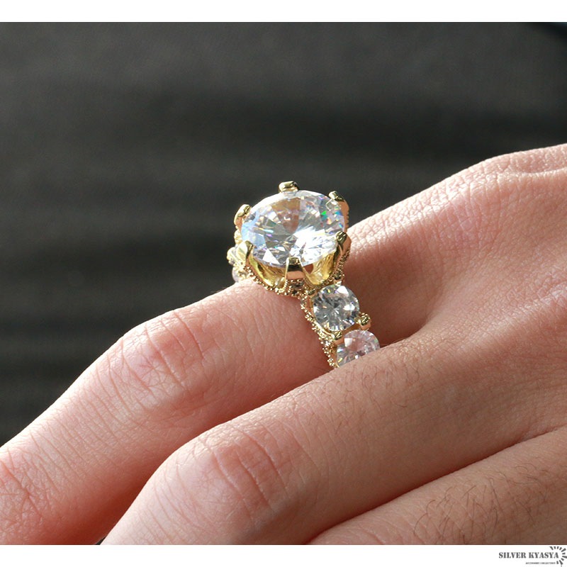 特大CZ ブリンブリンリング [r251]