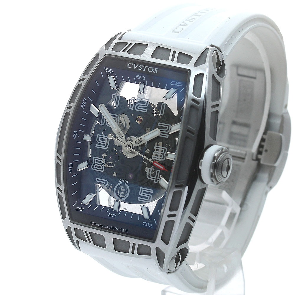 クストス CVSTOS CVT-JET-SL チャレンジ ジェットライナー デイト 自動巻き メンズ 保証書付き_874386【中古】 クストス CVSTOS CVT-JET-SL チャレンジ ジェットライナー デイト 自動巻き メンズ 保証書付き_874386【中古】