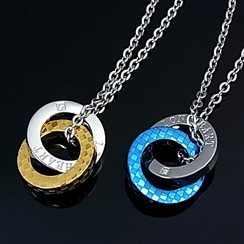 LION HEART/ステンレスアクセライオンハートメンズ 2連リングトップ ステンレスネックレス ブルー送料無料04N135SMBL(国内正規品) LION HEART/ステンレスアクセライオンハートメンズ 2連リングトップ ステンレスネックレス ブルー送料無料04N135SMBL(国内正規品)