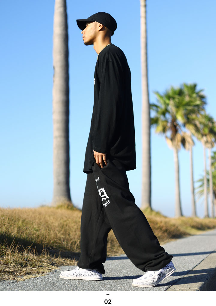 ACE FLAG 上下セット 長袖 ブランド スケボー メンズ 春秋冬用 白/黒 大きいサイズ エースフラッグ セットアップ ロンT 上下 Long Beach