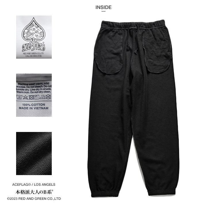 ACE FLAG 上下セット 長袖 ブランド スケボー メンズ 春秋冬用 白/黒 大きいサイズ エースフラッグ セットアップ ロンT 上下 Long Beach