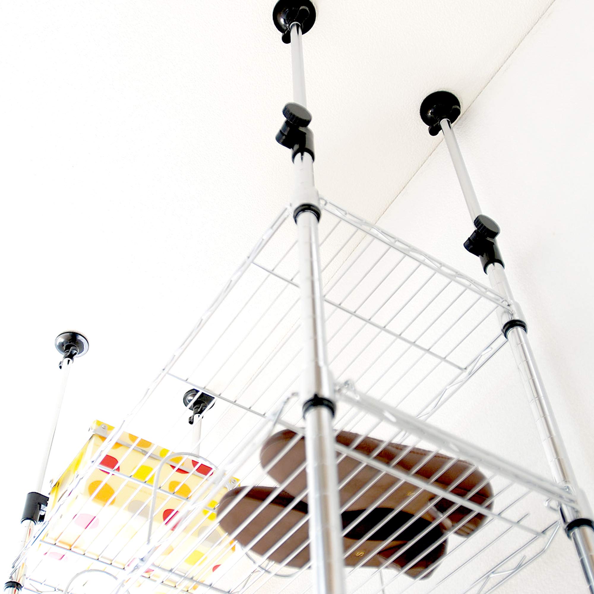 ドウシシャ ルミナス スリム 突っ張りラック スチールラック 収納棚 幅90 5段 防サビ加工 高さ調整 転倒防止 頑丈 耐荷重135kg (棚板1枚あたり) 豊富なカスタムパーツ ポール径25mm ドウシシャ ルミナス スリム 突っ張りラック スチールラック 収納棚 幅90 5段 防サビ加工 高さ調整 転倒防止 頑丈 耐荷重135kg (棚板1枚あたり) 豊富なカスタムパーツ ポール径25mm