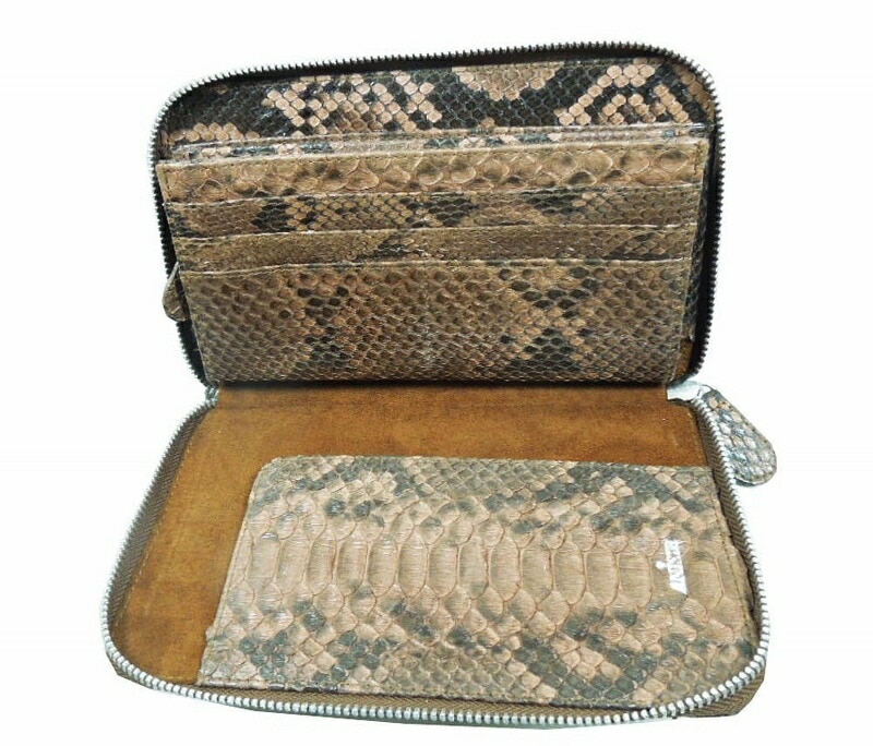 ANiSIE アニシエ レザーコレクション 長財布 高級蛇革パイソン ラウンドジップ 大蛇本革 福財布 クラッチタイプ (Mix Brown) ブラウンミックス 1510002 ANiSIE アニシエ レザーコレクション 長財布 高級蛇革パイソン ラウンドジップ 大蛇本革 福財布 クラッチタイプ (Mix Brown) ブラウンミックス 1510002