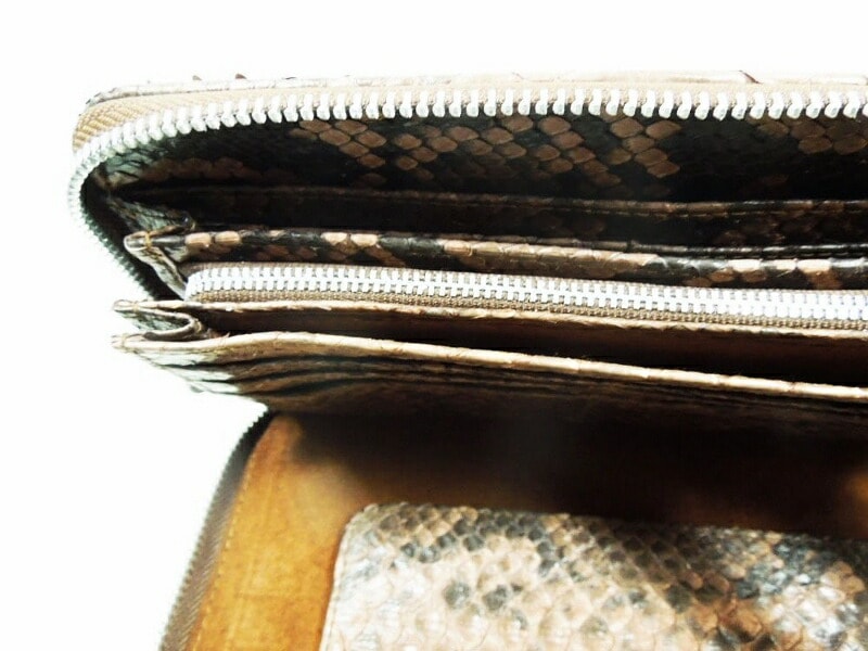 ANiSIE アニシエ レザーコレクション 長財布 高級蛇革パイソン ラウンドジップ 大蛇本革 福財布 クラッチタイプ (Mix Brown) ブラウンミックス 1510002 ANiSIE アニシエ レザーコレクション 長財布 高級蛇革パイソン ラウンドジップ 大蛇本革 福財布 クラッチタイプ (Mix Brown) ブラウンミックス 1510002