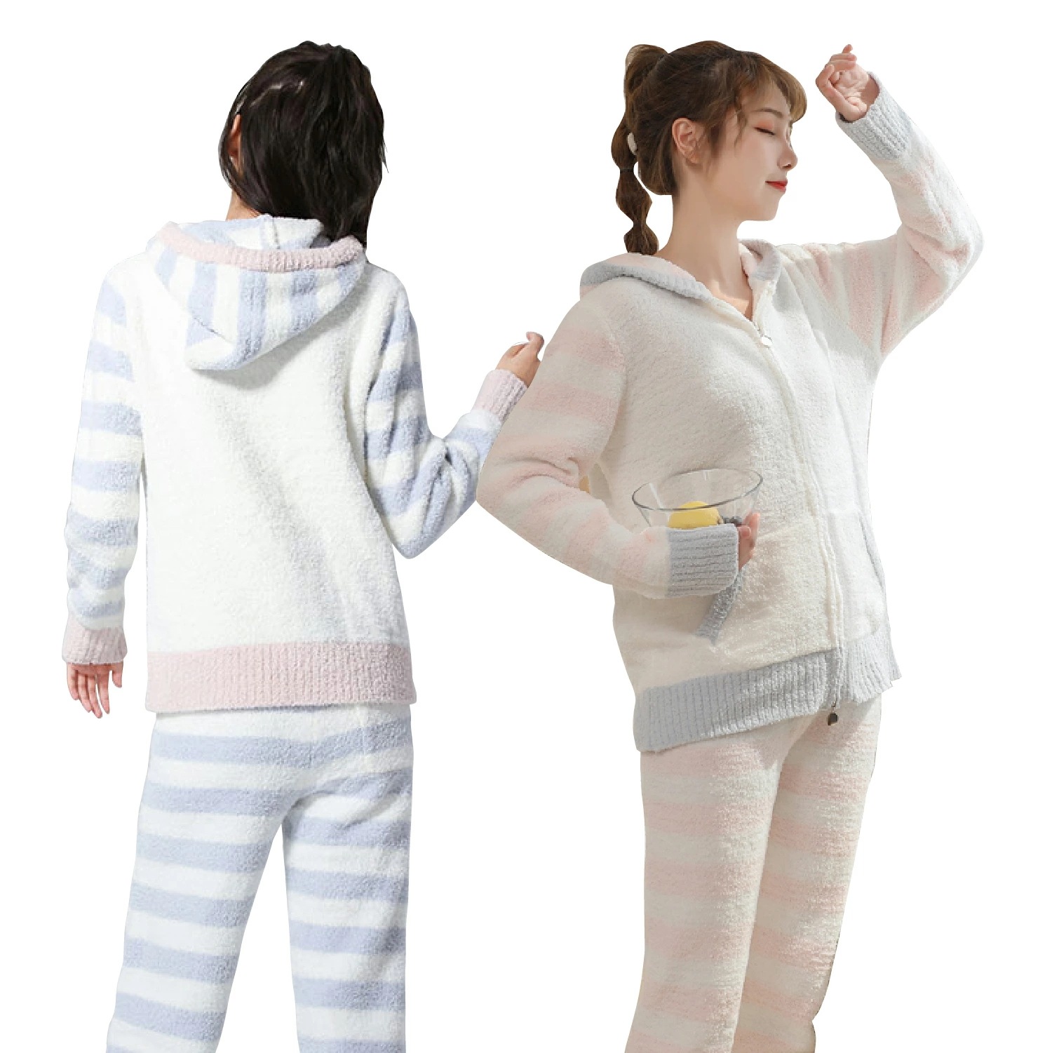 【2点購入で10%OFF】【急速出荷】ルームウェア もこもこ パーカー かわいい パジャマ 上下 セット 暖かい モコモコ レディース 部屋着 ボーダー フリース 長ズボン 長袖 前開き カーディガン 【2点購入で10%OFF】【急速出荷】ルームウェア もこもこ パーカー かわいい パジャマ 上下 セット 暖かい モコモコ レディース 部屋着 ボーダー フリース 長ズボン 長袖 前開き カーディガン