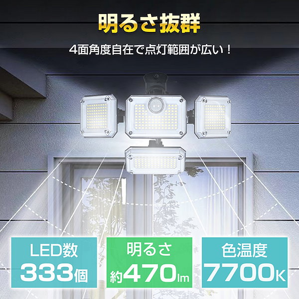 Qoo10] センサーライト 屋外 led 防水 ソー