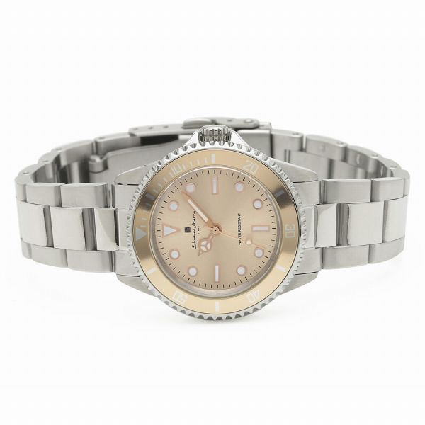 取寄品 正規品 Salvatore Marra 腕時計 SM19154-SSPG 5気圧防水 日本製クオーツ メタルベルト 防水 メンズ腕時計