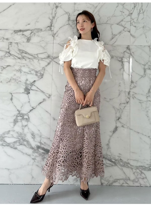 【即納】 スナイデル SNIDEL トップス 25秋冬 プリーツフリルカットプルオーバー 半袖 ミドル丈 swct254128 【即納】 スナイデル SNIDEL トップス 25秋冬 プリーツフリルカットプルオーバー 半袖 ミドル丈 swct254128