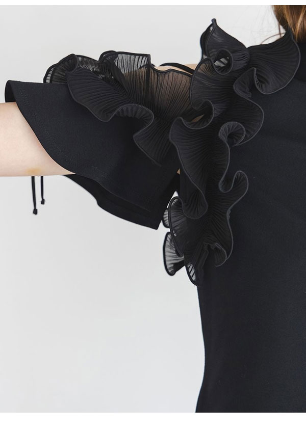 【即納】 スナイデル SNIDEL トップス 25秋冬 プリーツフリルカットプルオーバー 半袖 ミドル丈 swct254128 【即納】 スナイデル SNIDEL トップス 25秋冬 プリーツフリルカットプルオーバー 半袖 ミドル丈 swct254128