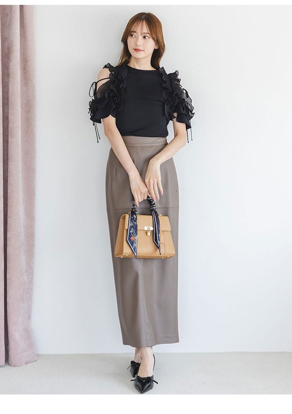 【即納】 スナイデル SNIDEL トップス 25秋冬 プリーツフリルカットプルオーバー 半袖 ミドル丈 swct254128 【即納】 スナイデル SNIDEL トップス 25秋冬 プリーツフリルカットプルオーバー 半袖 ミドル丈 swct254128