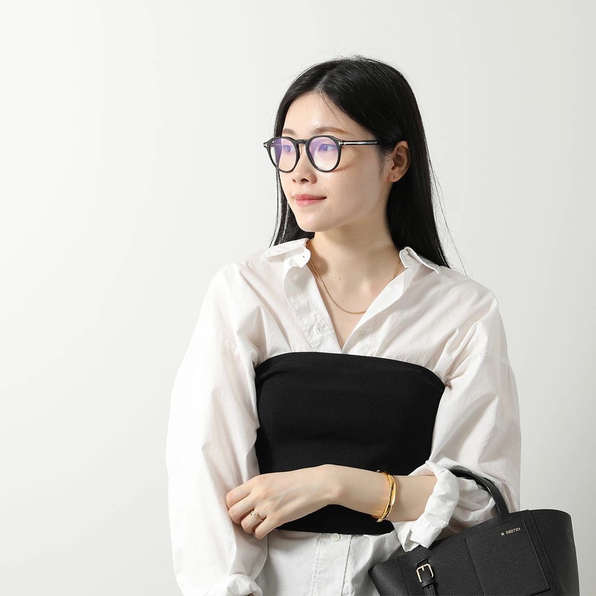 TOM FORD トムフォード メガネ TF5833-B FT5833-B メンズ ボストン型 眼鏡 めがね 伊達メガネ ロゴ Tロゴ アイウェア ブルーライトカットレンズ 001