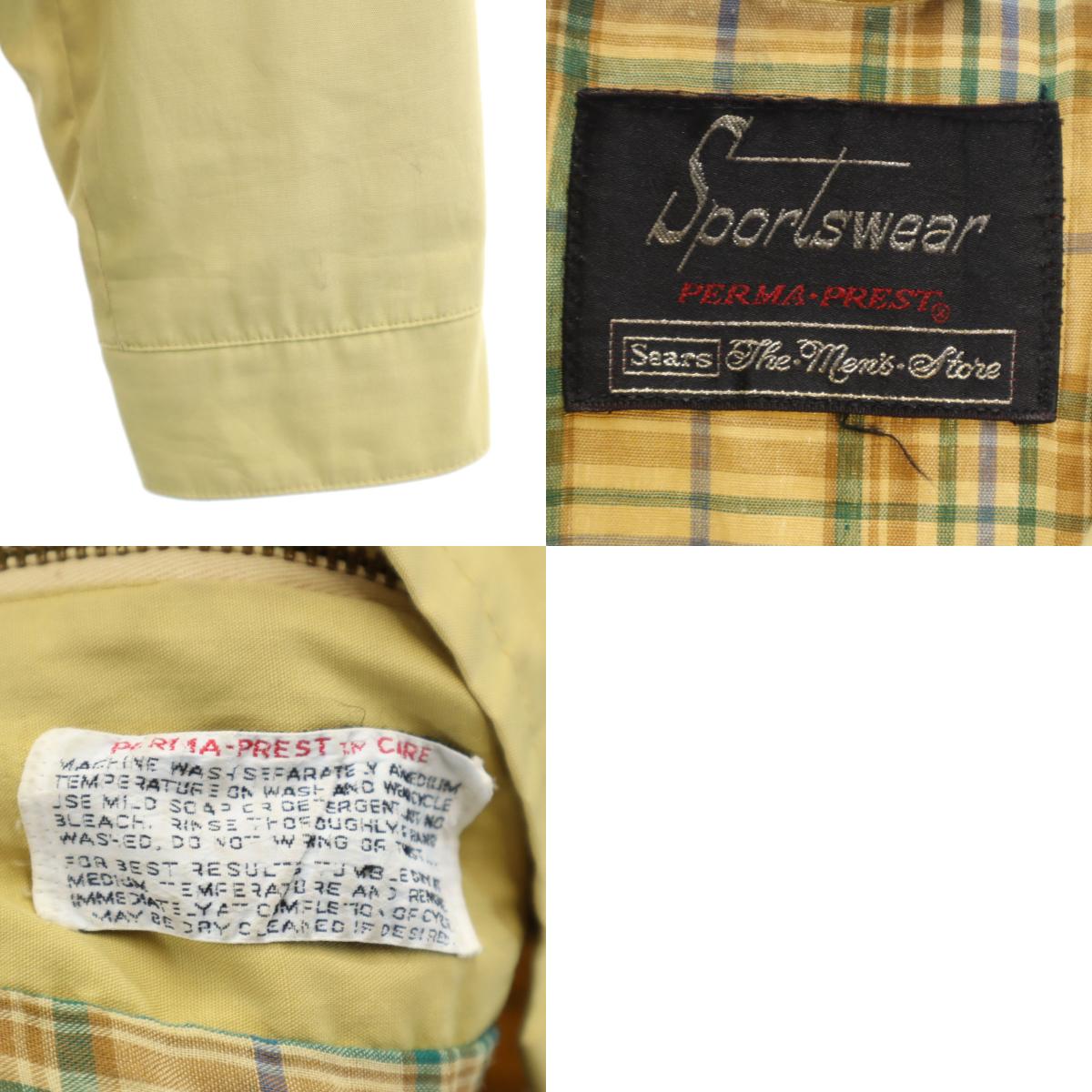 70s ヴィンテージ タロンジップ スイングトップ イエロー PERMA PREST メンズ 古着 70s ヴィンテージ タロンジップ スイングトップ イエロー PERMA PREST メンズ 古着