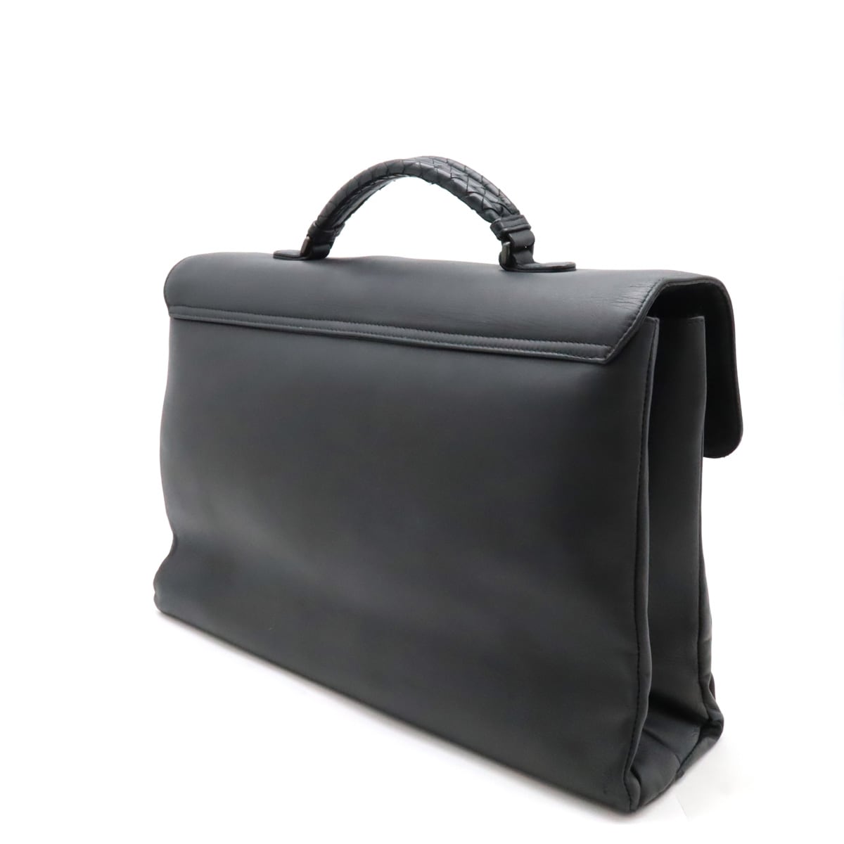 BOTTEGA ビジネスバック ブリーフケース イントレチャート 黒 レザー