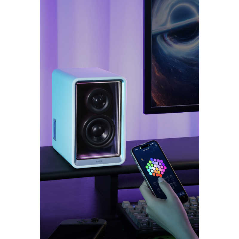 EDIFIRE　Edifier社製GaN充電器搭載2.0アクティブスピーカーQR65(ホワイト) EDIFIER　ED-QR65-WH