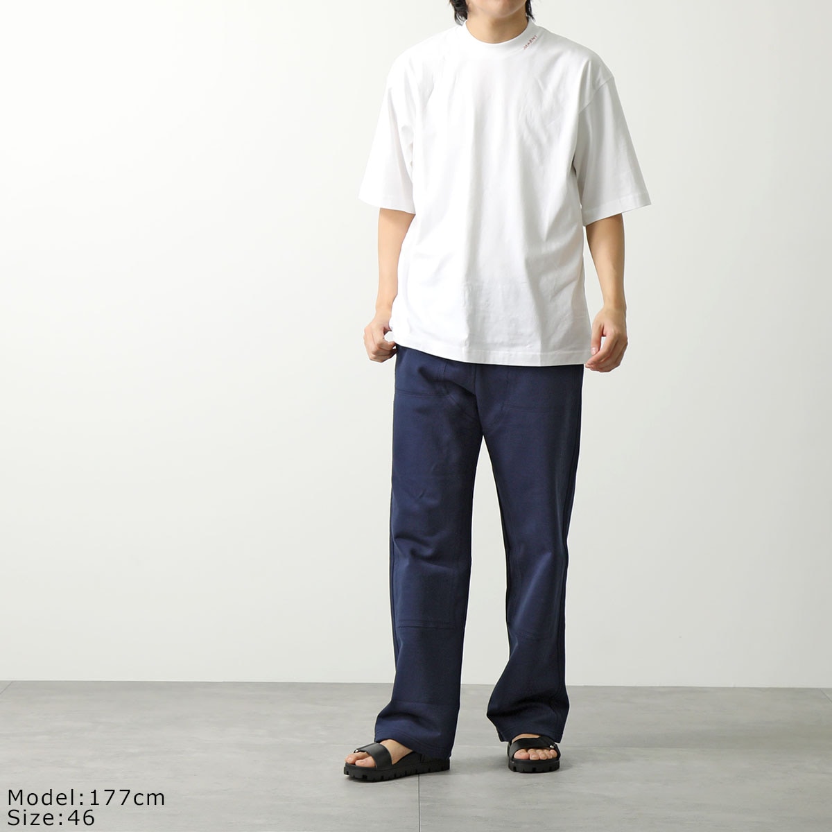 MARNI マルニ スウェットパンツ PJMU0066Y0 UTC301 メンズ コットン トラックパンツ ロゴ ストレート 00B95/BLUE-KYANITE