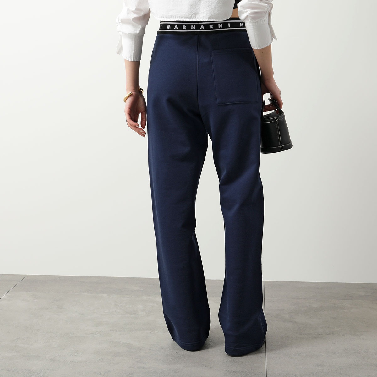 MARNI マルニ スウェットパンツ PJMU0066Y0 UTC301 メンズ コットン トラックパンツ ロゴ ストレート 00B95/BLUE-KYANITE