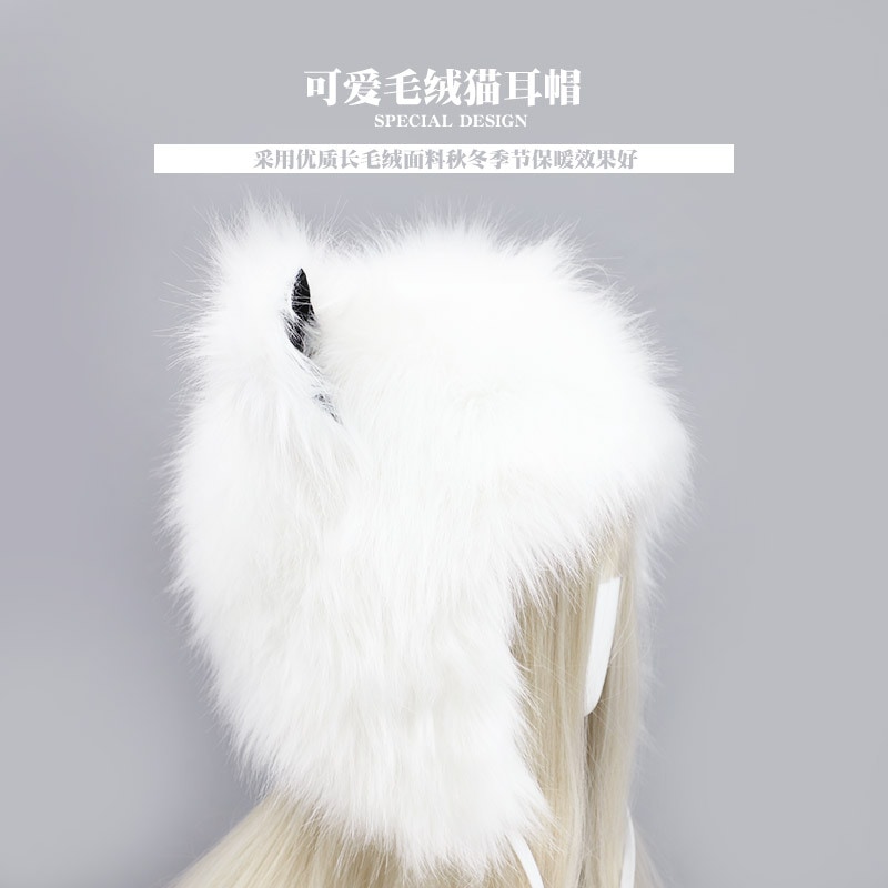 秋冬 ロリータ帽子 猫耳　暖かい 防寒 lolita着せ替え人形 20cm ぬいぐるみ帽子 無属性 韓国 コットンドール 綿人形 ミニ帽子 日常服人形 韓国ファッション アイドル衣装 キャラクター ド