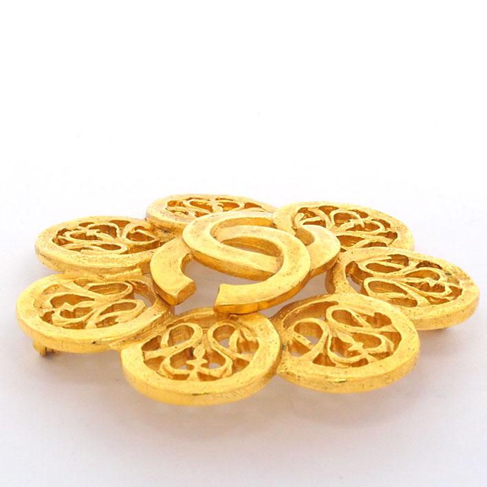 【美品】シャネル ココマーク 透かし ラウンド ハートモチーフ 回転ピンタイプ 【ブローチ】 【美品】シャネル ココマーク 透かし ラウンド ハートモチーフ 回転ピンタイプ 【ブローチ】