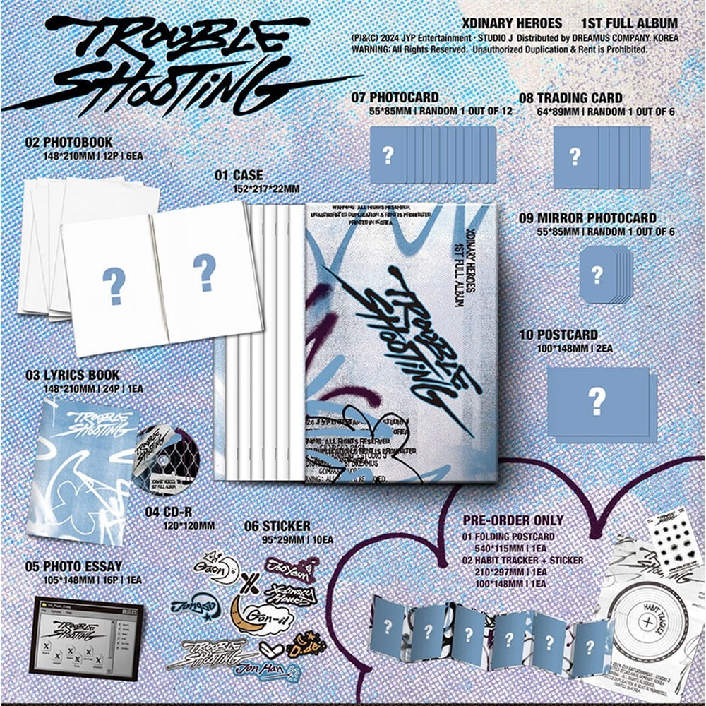 【JYP特典選択】 Photobook ver 2種SET / XDINARY HEROES - TROUBLESHOOTING (1ST FULL ALBUM) [4月30日発売]