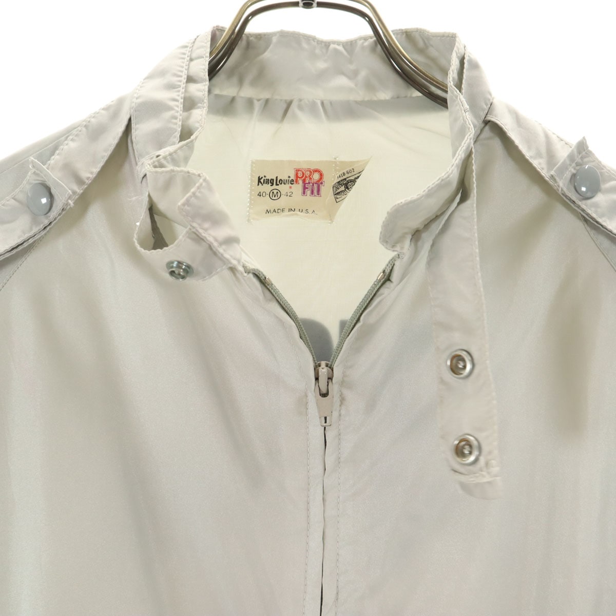 KING LOUIE キングルイ 80s ヴィンテージ USA製 ユニオンチケット ダイエットペプシ ナイロンジャケット M シルバー DIET PEPSI メンズ 古着