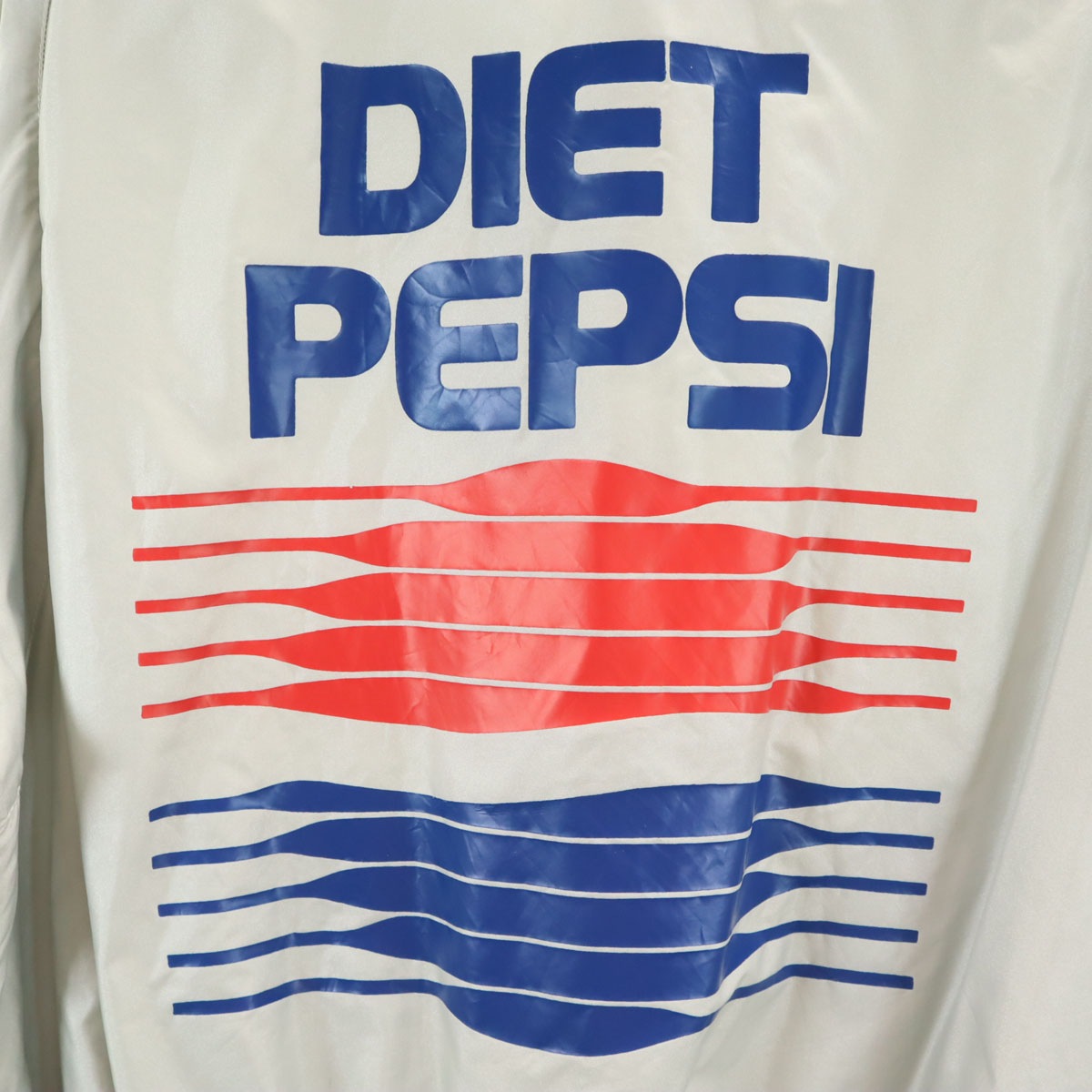 KING LOUIE キングルイ 80s ヴィンテージ USA製 ユニオンチケット ダイエットペプシ ナイロンジャケット M シルバー DIET PEPSI メンズ 古着