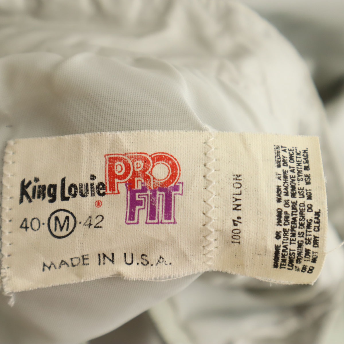 KING LOUIE キングルイ 80s ヴィンテージ USA製 ユニオンチケット ダイエットペプシ ナイロンジャケット M シルバー DIET PEPSI メンズ 古着