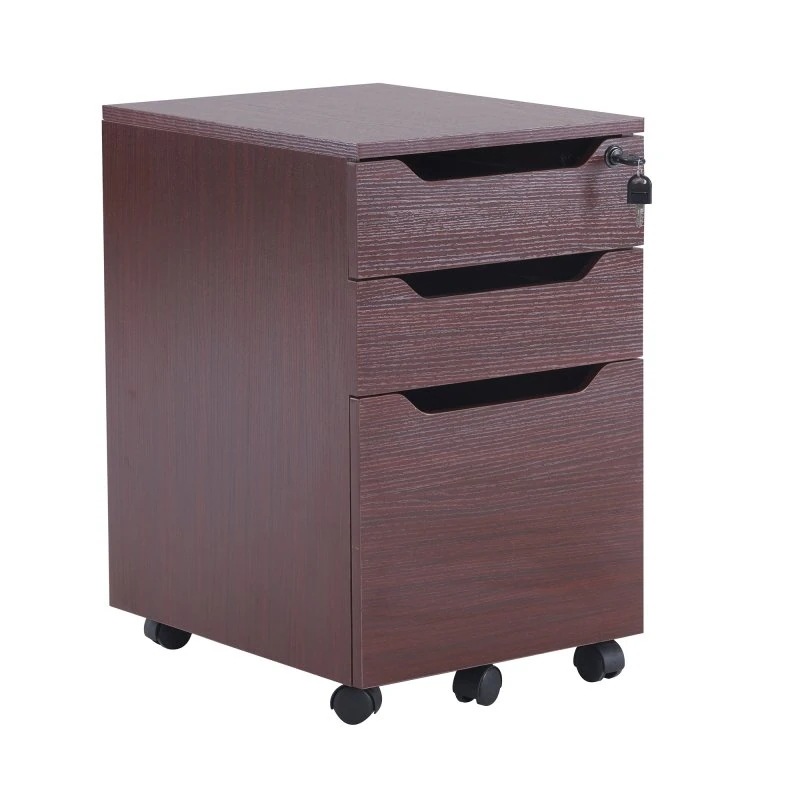 デスクワゴン サイドワゴン ラック　鍵付き キャスター付き 脇机 オフィス オフィスワゴン 3段オールロック 組立不要 A4対応 収納