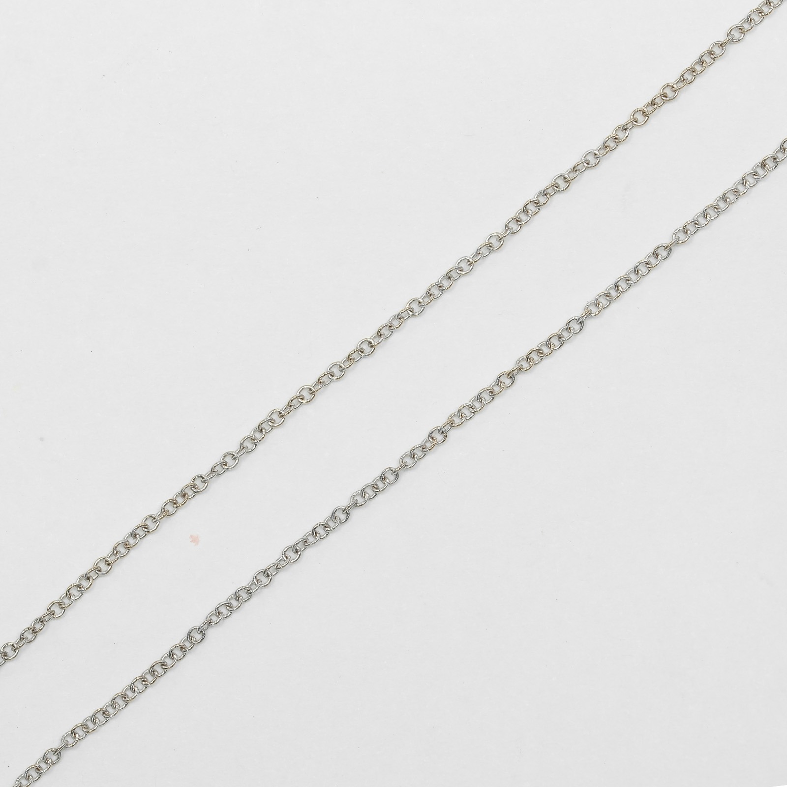 Tスマイル スモール ネックレス K18ホワイトゴールド 約2.9g レディース 中古品 Aランク