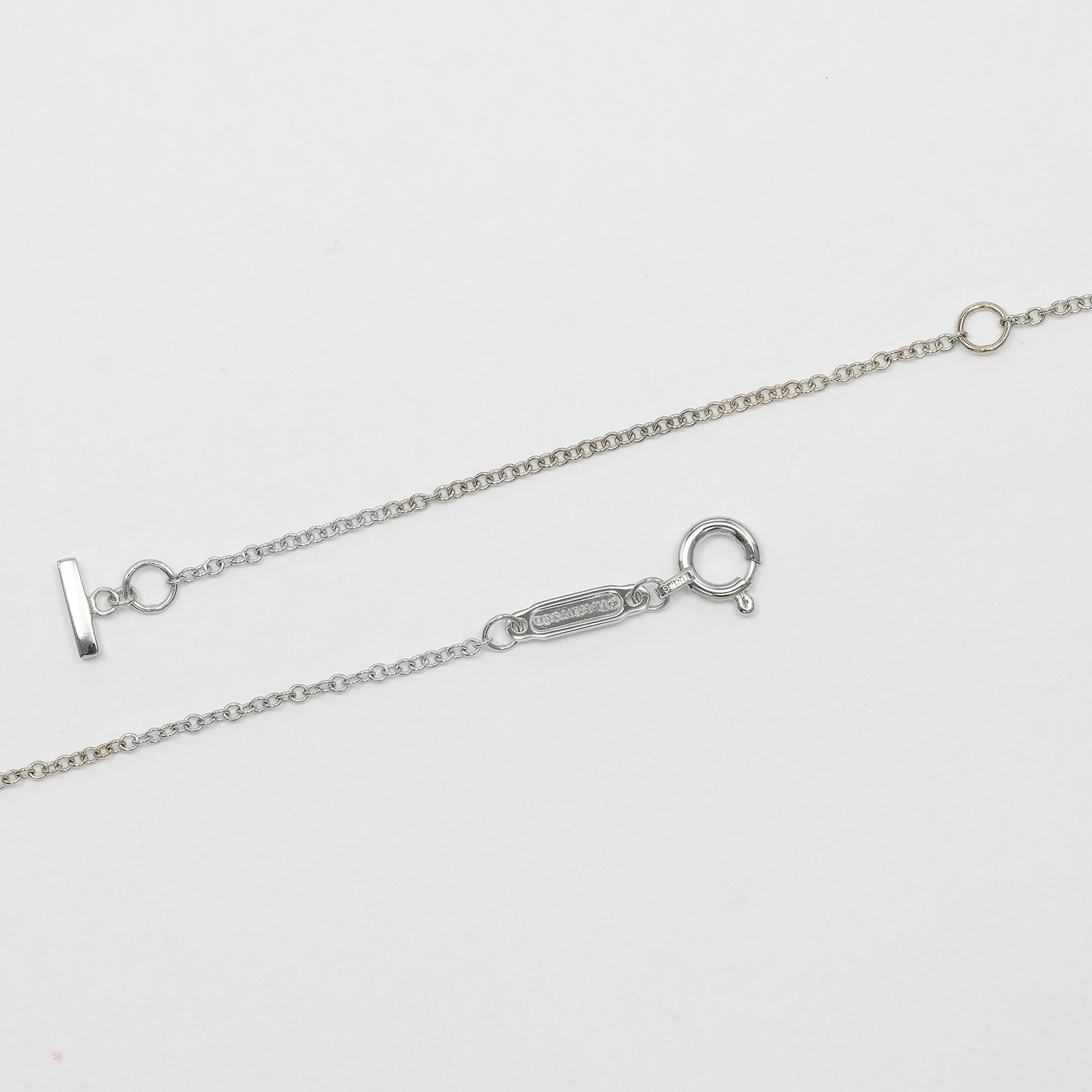 Tスマイル スモール ネックレス K18ホワイトゴールド 約2.9g レディース 中古品 Aランク