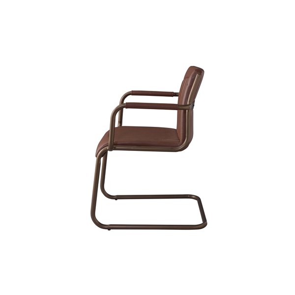 ソフトレザーのモダンなカンティレバーアームチェア 北欧 ナチュラル チェア ダイニングチェア ダイニング キッチン ダイニングキッチン