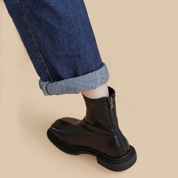 レザー スクエアトゥ 太ヒール l シューズ 靴 くつ クツ ブーツ 3cmヒール チャンキーヒール ローヒール 歩きやすい 裏ボア 暖かい かわいい 大人可愛い シンプル カジュアル おしゃれ お レザー スクエアトゥ 太ヒール l シューズ 靴 くつ クツ ブーツ 3cmヒール チャンキーヒール ローヒール 歩きやすい 裏ボア 暖かい かわいい 大人可愛い シンプル カジュアル おしゃれ お