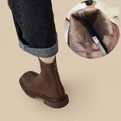 レザー スクエアトゥ 太ヒール l シューズ 靴 くつ クツ ブーツ 3cmヒール チャンキーヒール ローヒール 歩きやすい 裏ボア 暖かい かわいい 大人可愛い シンプル カジュアル おしゃれ お レザー スクエアトゥ 太ヒール l シューズ 靴 くつ クツ ブーツ 3cmヒール チャンキーヒール ローヒール 歩きやすい 裏ボア 暖かい かわいい 大人可愛い シンプル カジュアル おしゃれ お