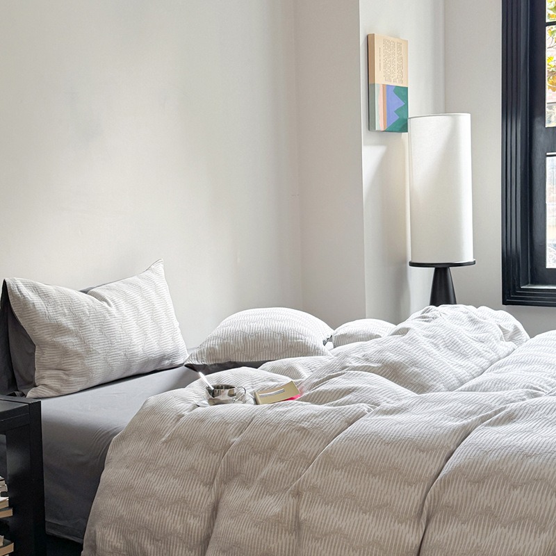 軽い豪華な二重層糸オール・コットン・ジャック・ベッド4ピースセットピュアコットンキルトカバーベッドシート3ピースセットハイエンド寝具 軽い豪華な二重層糸オール・コットン・ジャック・ベッド4ピースセットピュアコットンキルトカバーベッドシート3ピースセットハイエンド寝具