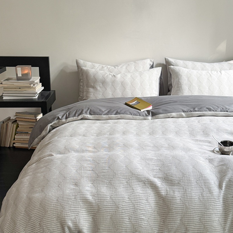 軽い豪華な二重層糸オール・コットン・ジャック・ベッド4ピースセットピュアコットンキルトカバーベッドシート3ピースセットハイエンド寝具 軽い豪華な二重層糸オール・コットン・ジャック・ベッド4ピースセットピュアコットンキルトカバーベッドシート3ピースセットハイエンド寝具