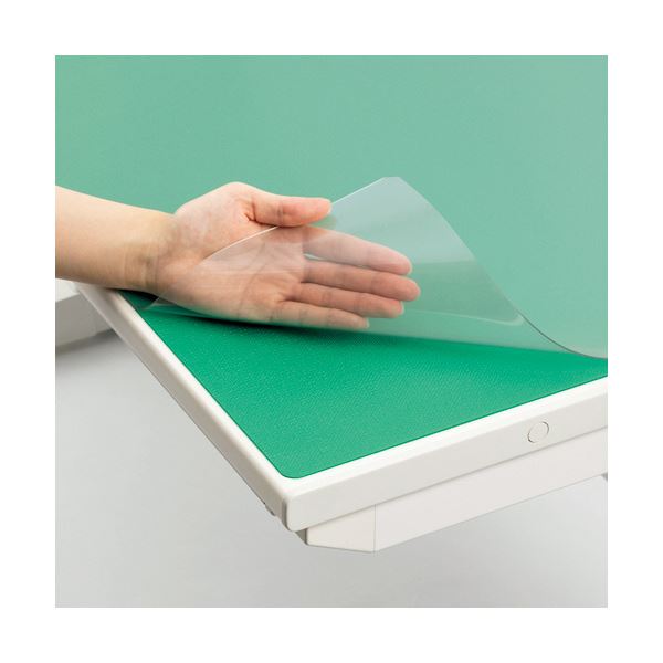 バイオマスデスクマット バイオマス配合再生塩ビ ダブル(グリーンマット)1190×690×1.2mm 1枚