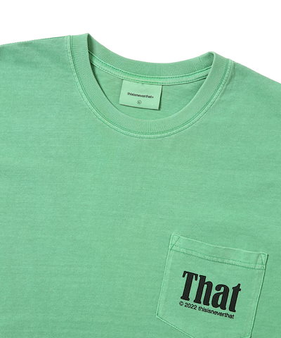 大得価定番 ディスイズネバーザット : Pocket T ロゴ 半袖 プリント : レディース服 日本製好評