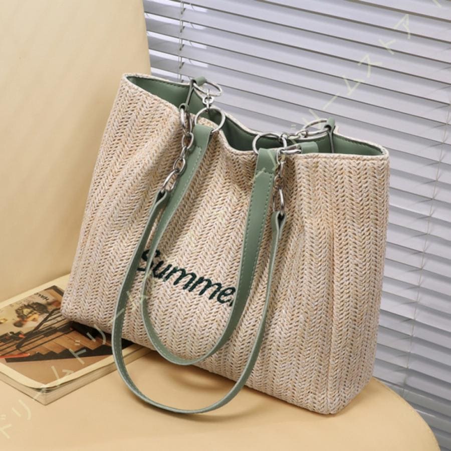 トートバッグ レディース 大容量 多機能 わら編み 通勤 通学 肩掛け 収納バッグ 手提げ ファッション A4対応 大きめ 通勤バッグ ショルダーバッグ エコバッグ
