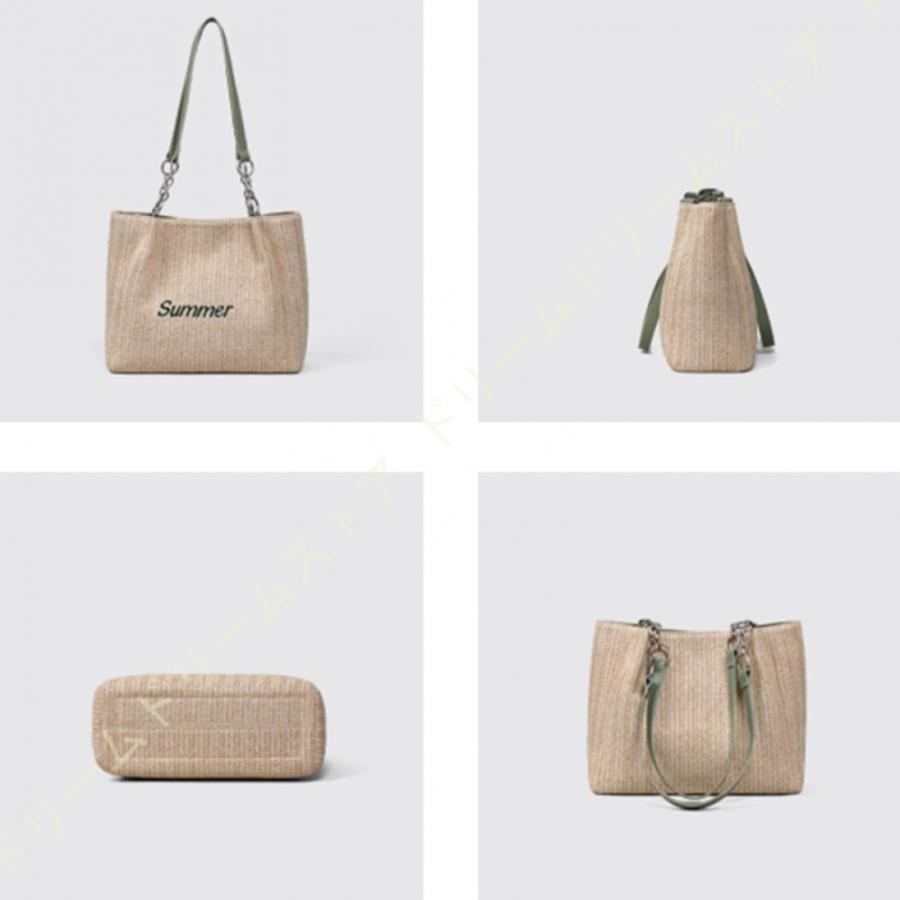 トートバッグ レディース 大容量 多機能 わら編み 通勤 通学 肩掛け 収納バッグ 手提げ ファッション A4対応 大きめ 通勤バッグ ショルダーバッグ エコバッグ