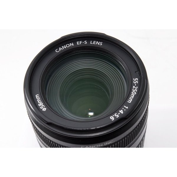 【中古】キヤノン Canon EF-S f/4-5.6 55-250mm IS 美品 望遠ズームレンズ