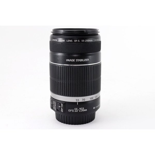 【中古】キヤノン Canon EF-S f/4-5.6 55-250mm IS 美品 望遠ズームレンズ
