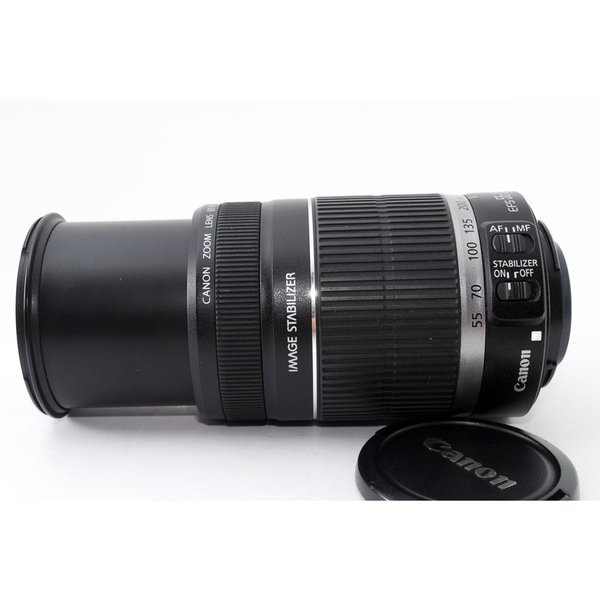 【中古】キヤノン Canon EF-S f/4-5.6 55-250mm IS 美品 望遠ズームレンズ