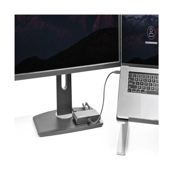 StarTech.com Thunderblot3 ハブ ブラック&シルバー TB3DKM2HDL 1個 StarTech.com Thunderblot3 ハブ ブラック&シルバー TB3DKM2HDL 1個