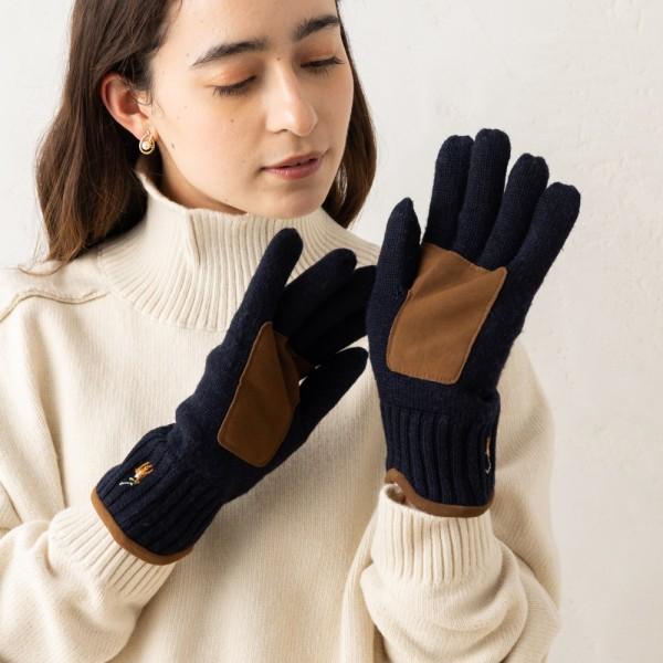 手袋 ネイビー ブラウン メンズ POLO RALPH LAUREN PC0463 410