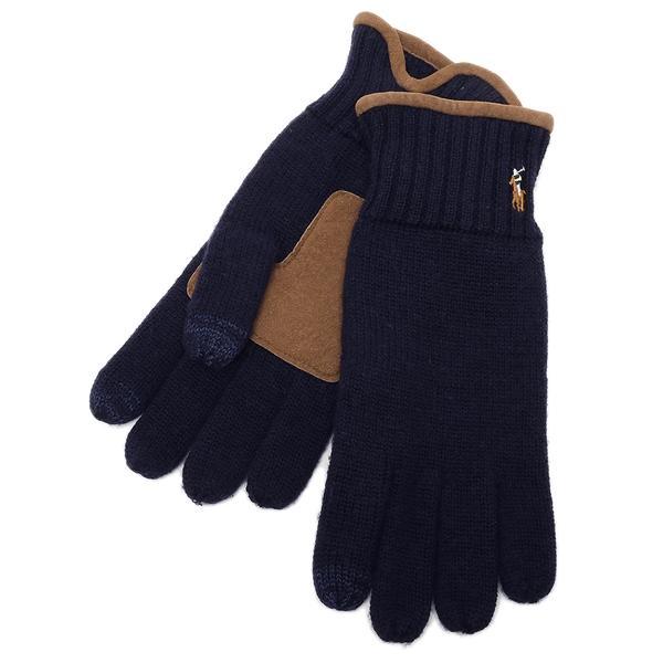 手袋 ネイビー ブラウン メンズ POLO RALPH LAUREN PC0463 410