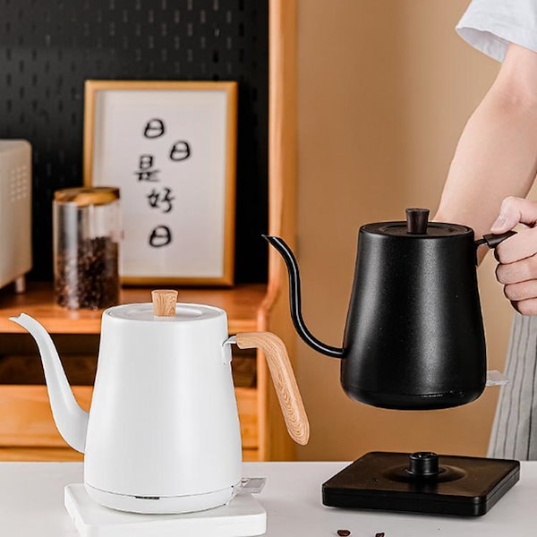 高級感溢れる細口ドリップケトル：0.8L容量＆1000W 楽天市場】サスティア 温度調整 ドリップ 電気ケトル 0.8L (SUS